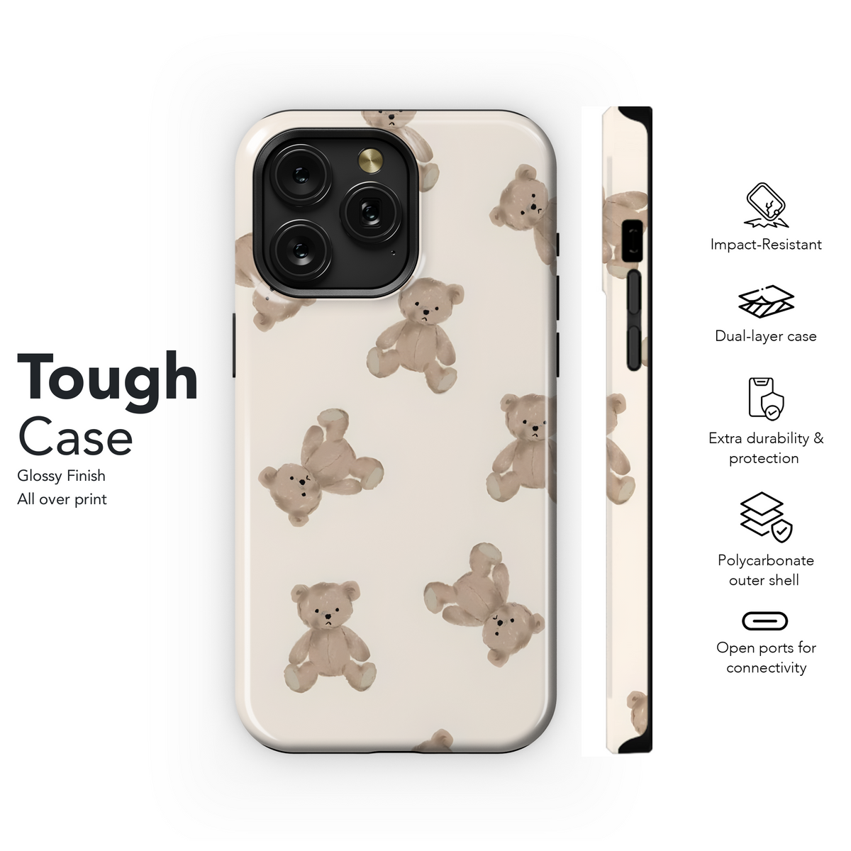 Cute Bear Pattern
 Phone Case iPhone Samsung Cover Pixel 4155 - Image 6