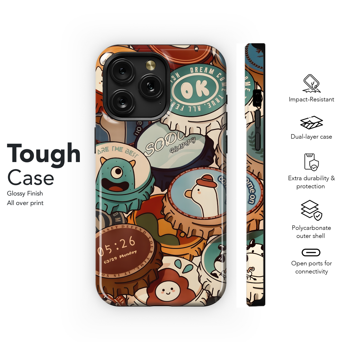 Cute Bottle Cap Designs
 Phone Case iPhone Samsung Cover Pixel 4261 - Image 6