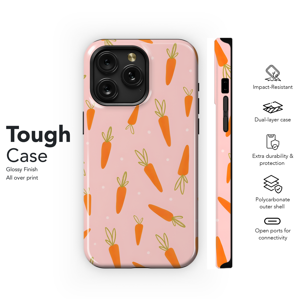 Cute Carrot Pattern
 Phone Case iPhone Samsung Cover Pixel 4257 - Image 6