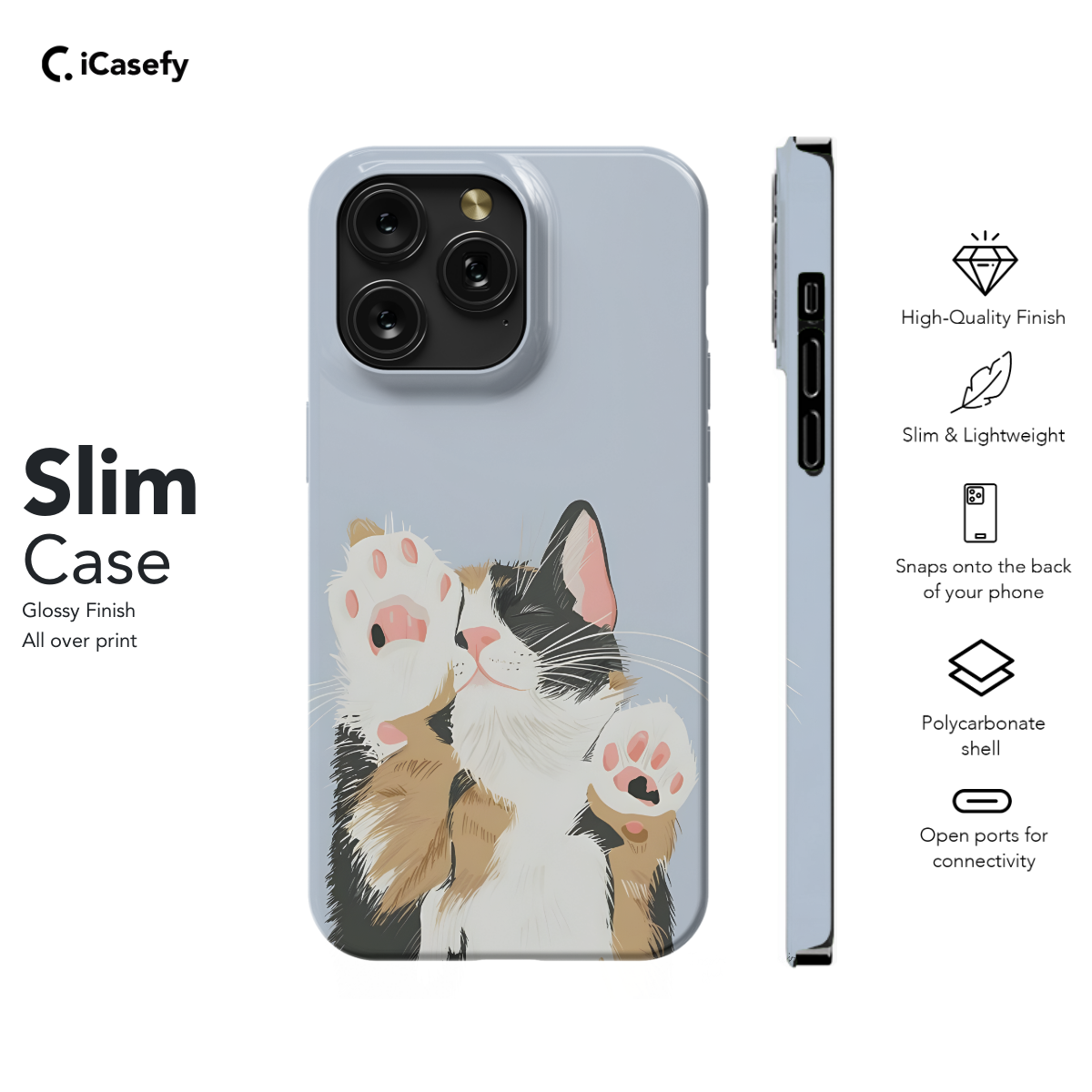 Cute Cat Phone Case iPhone Samsung Pixel & More 482 - Image 6