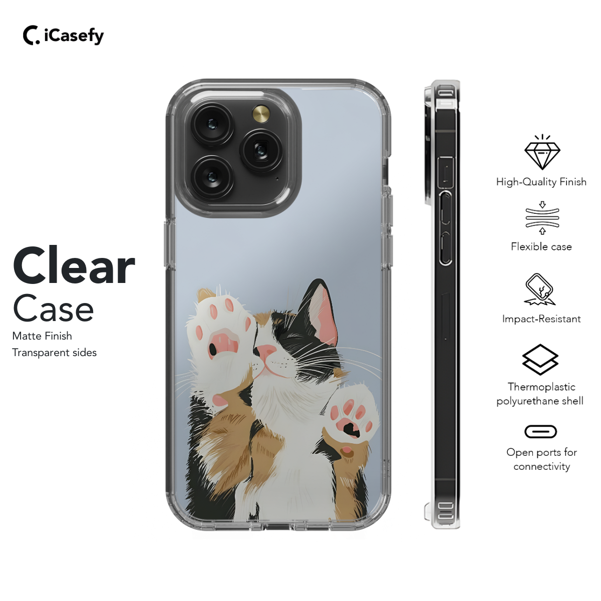 Cute Cat Phone Case iPhone Samsung Pixel & More 482 - Image 7