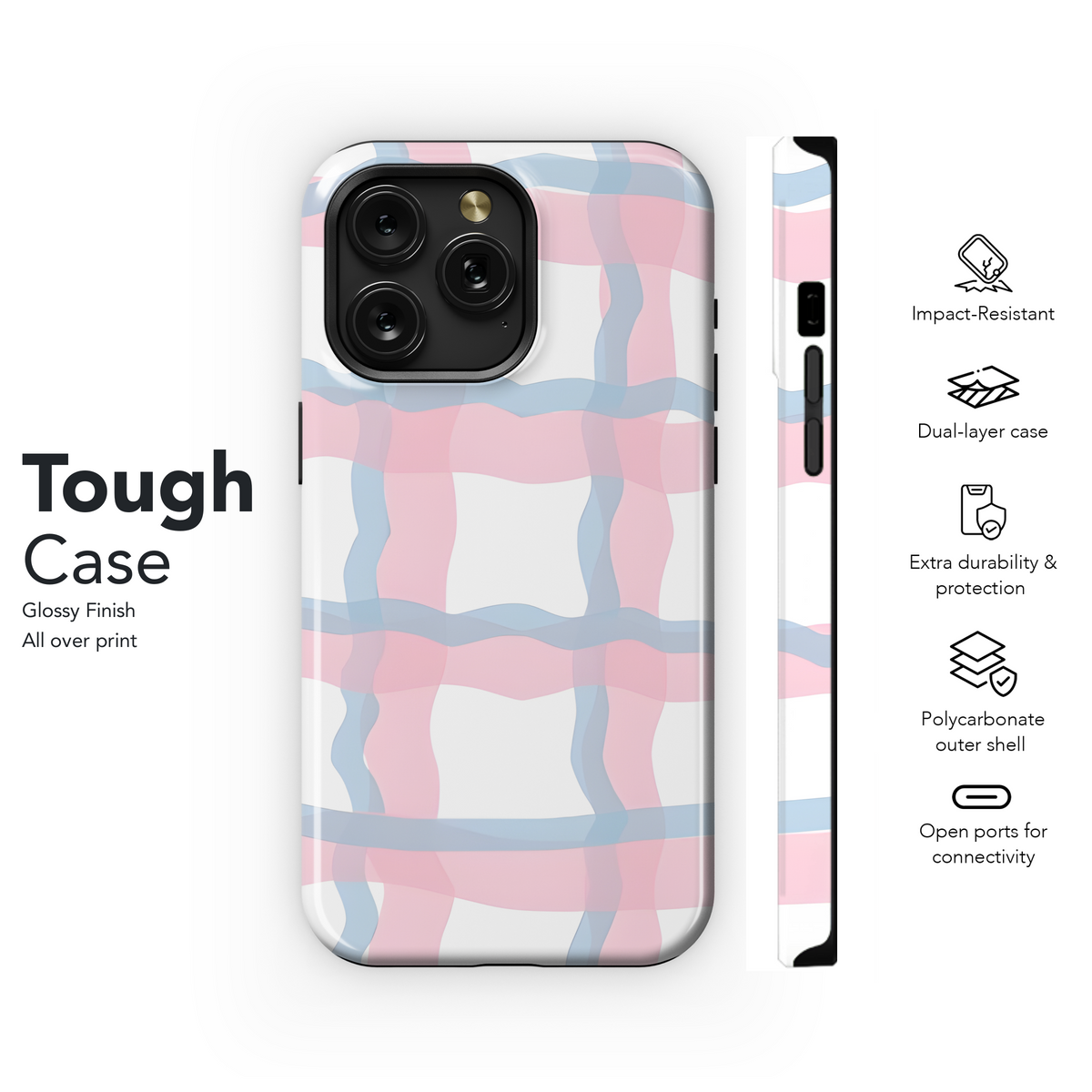 Cute Checkered Phone Case iPhone Samsung Cover Pixel 3499 - Image 6