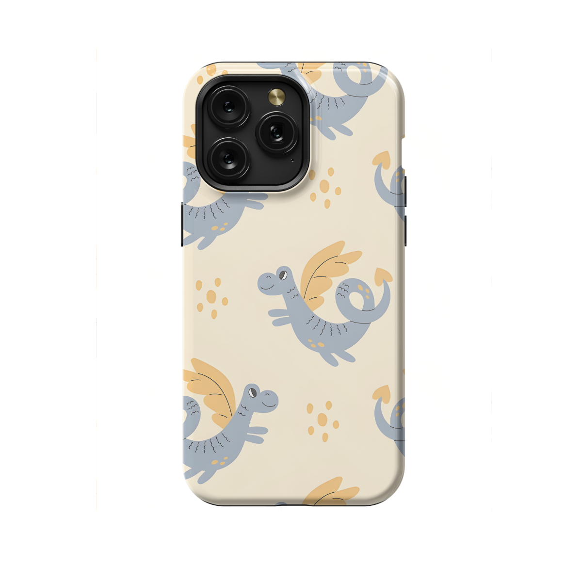 Cute Childish Seamless Dragon Phone Case iPhone Samsung Cover Pixel 1126 - Image 1