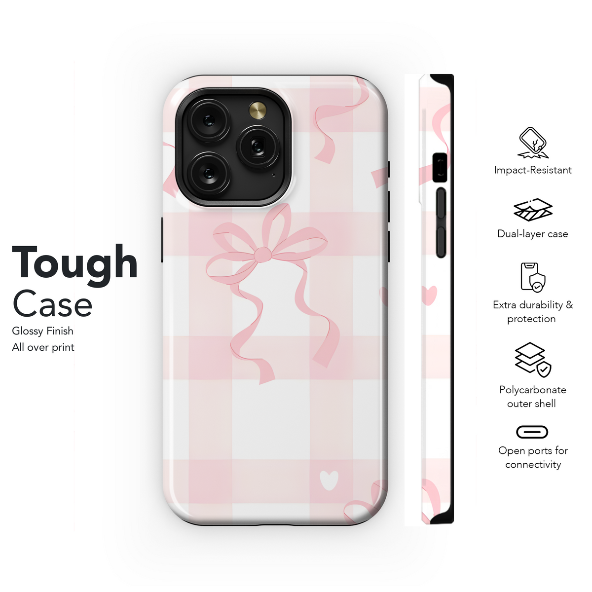 Cute Coquette Ribbon Pattern Phone Case iPhone Samsung Cover Pixel 2176 - Image 6