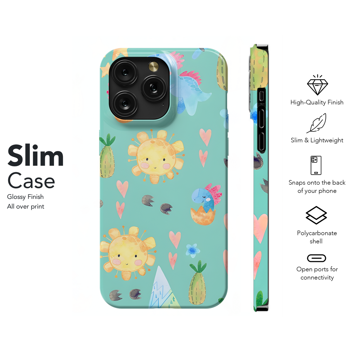 Cute Dinosaur Floral Phone Case iPhone Samsung Cover Pixel 3259 - Image 7