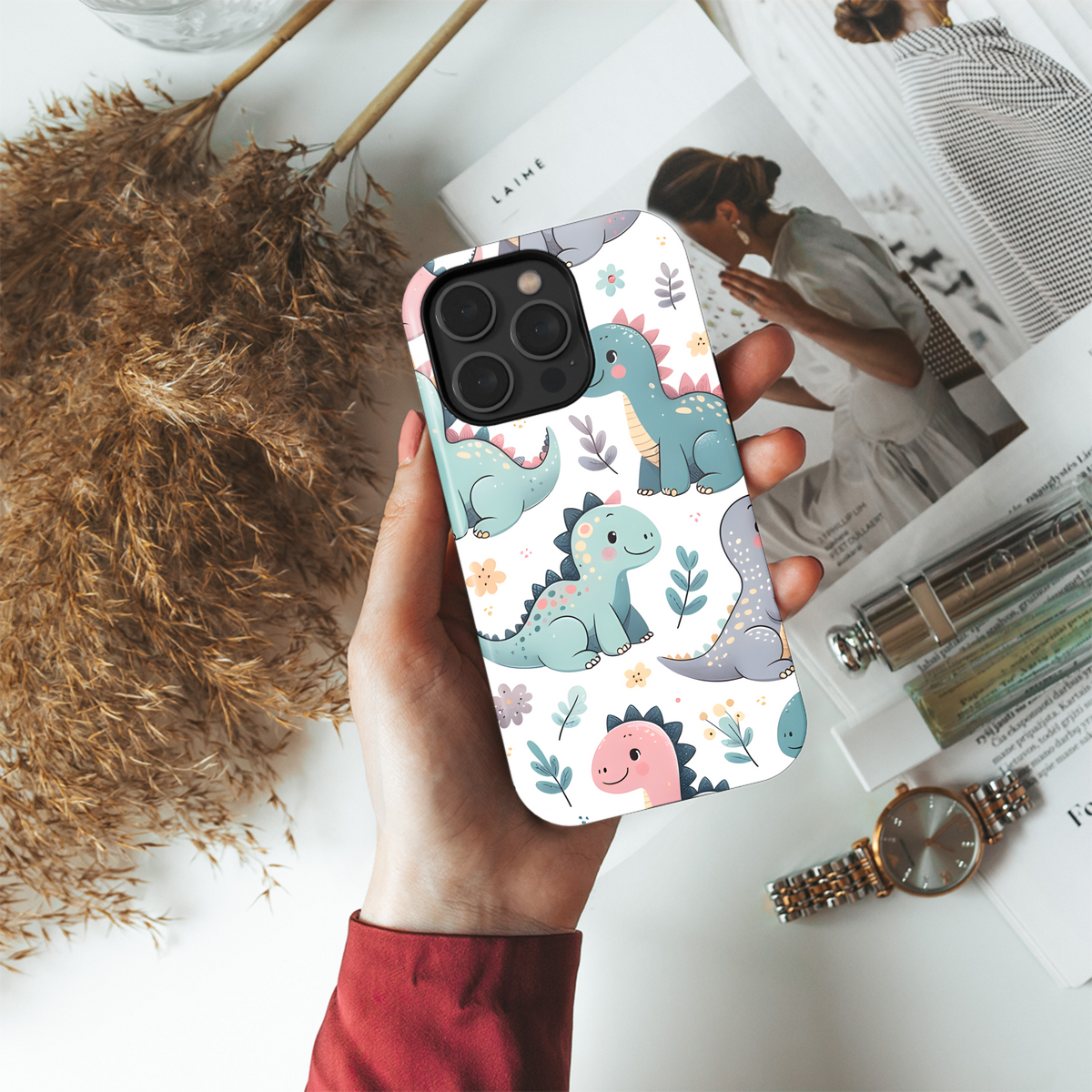 Cute Dinosaur Phone Case iPhone Samsung Cover Pixel 3288 - Image 4