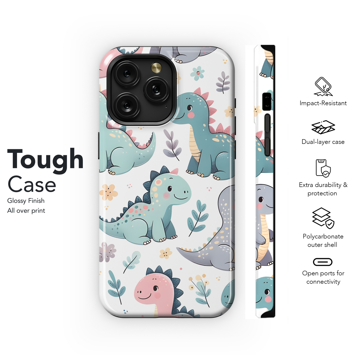 Cute Dinosaur Phone Case iPhone Samsung Cover Pixel 3288 - Image 6