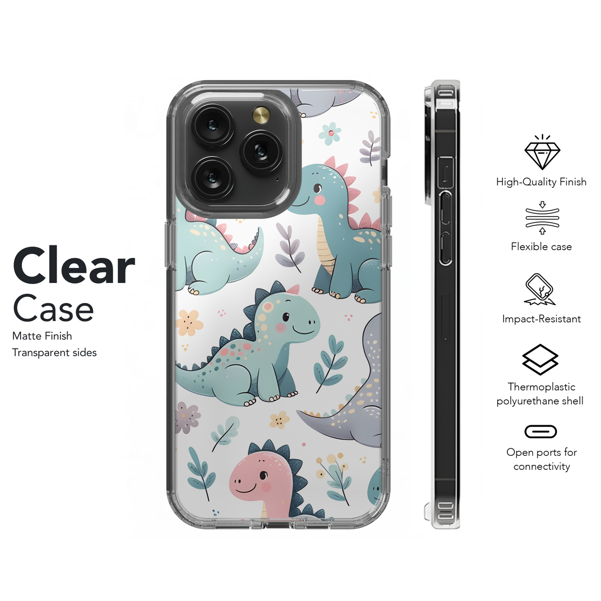 Cute Dinosaur Phone Case iPhone Samsung Cover Pixel 3288 - Image 8