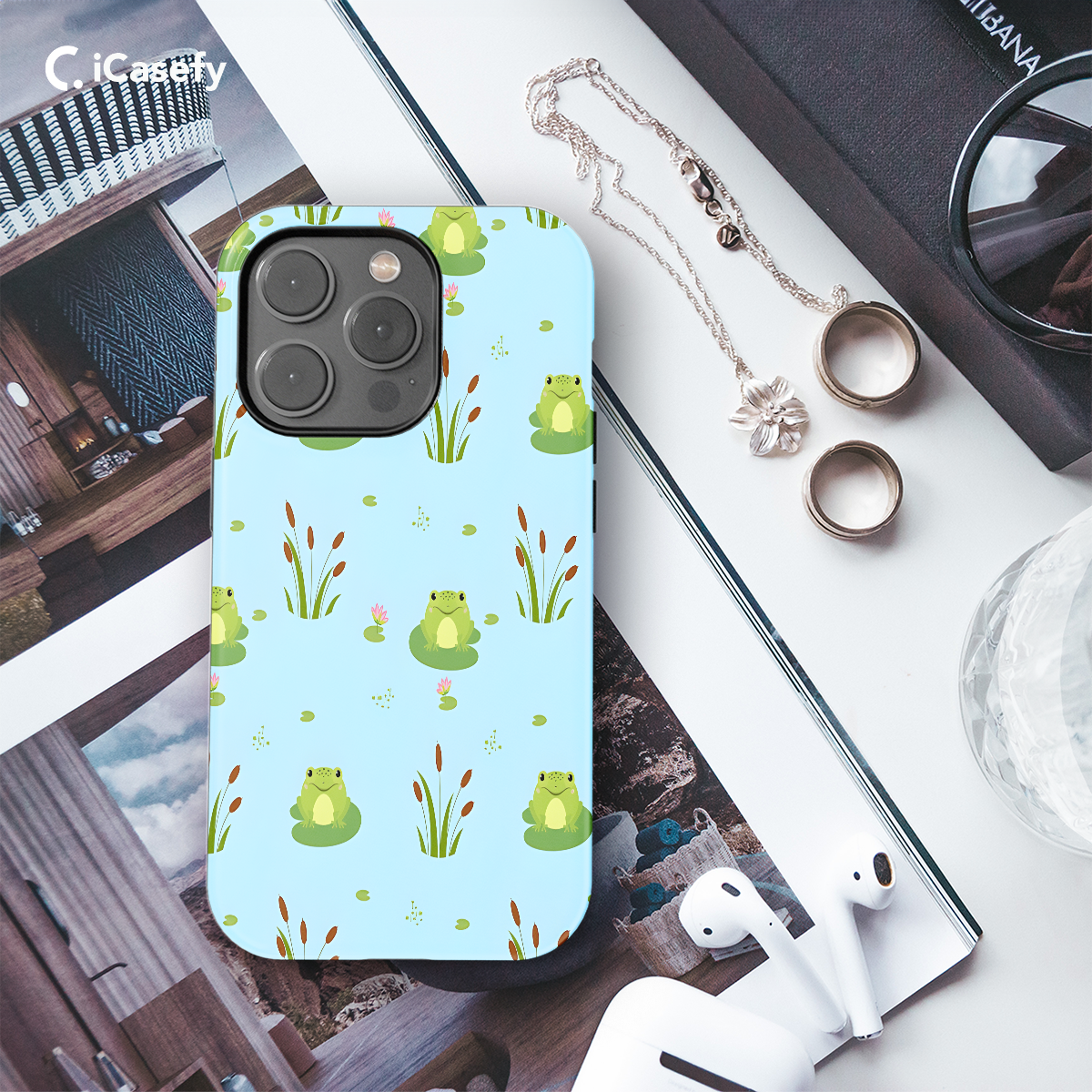 Cute frog Phone Case iPhone Samsung Cover Pixel 1155 - Image 3