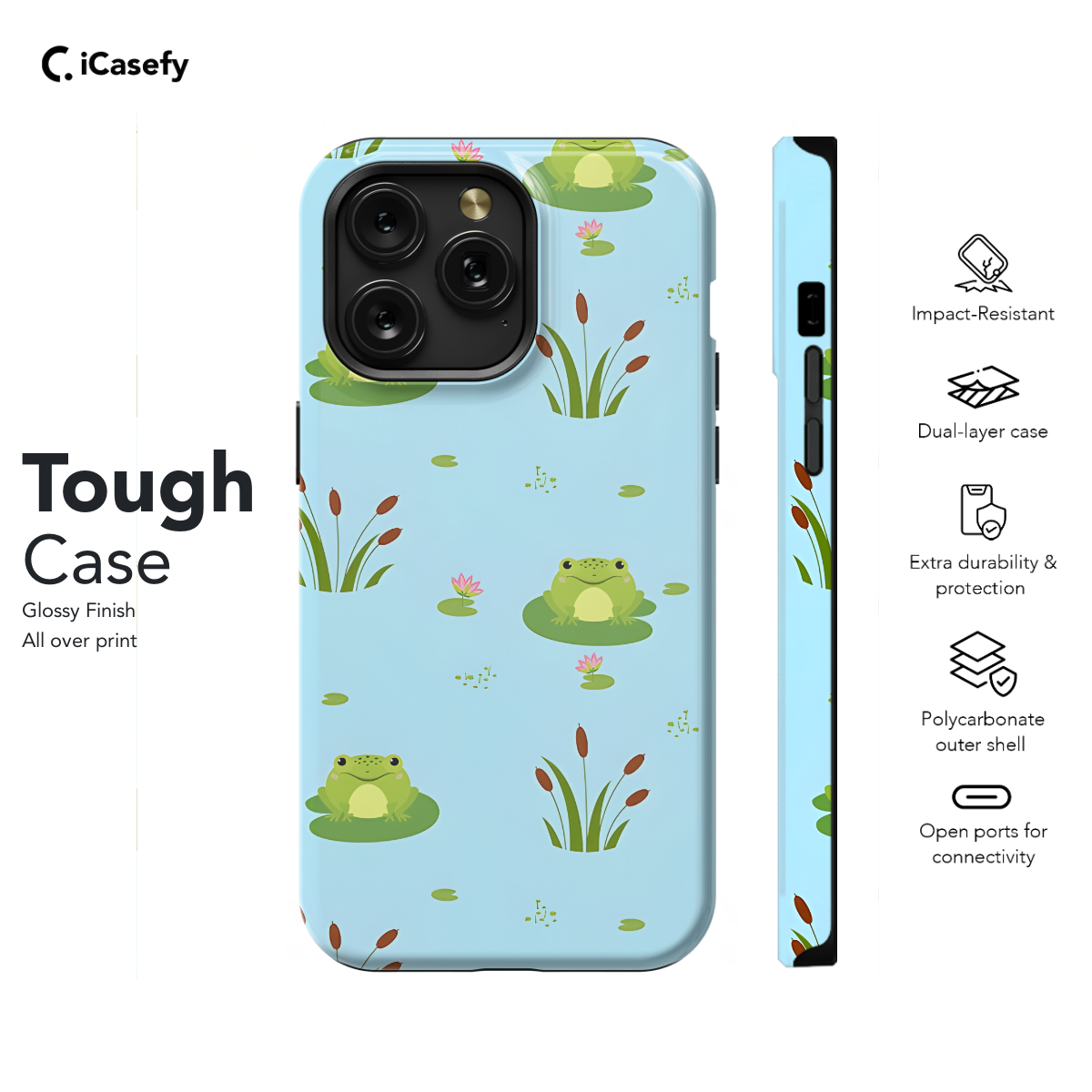 Cute frog Phone Case iPhone Samsung Cover Pixel 1155 - Image 5