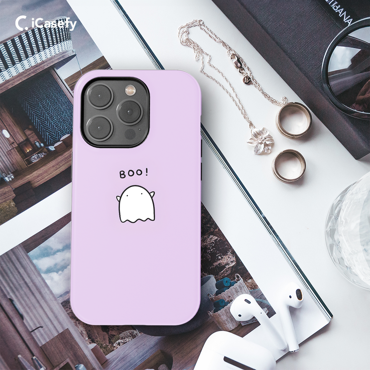 Cute Ghost Boo Phone Case iPhone Samsung Pixel & More 316 - Image 3