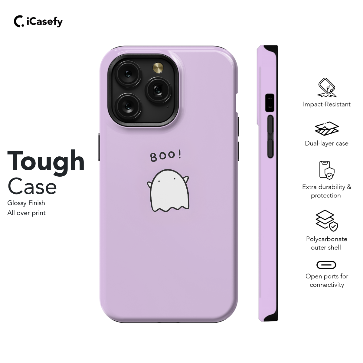 Cute Ghost Boo Phone Case iPhone Samsung Pixel & More 316 - Image 5