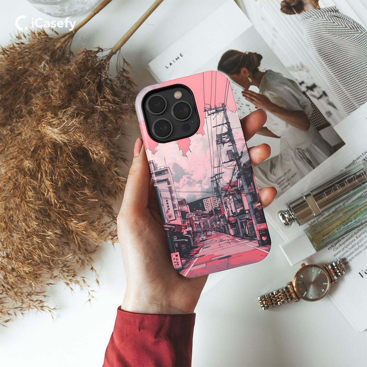 Cute Girly Lofi City Phone Case iPhone Samsung Pixel & More 84 - Image 2