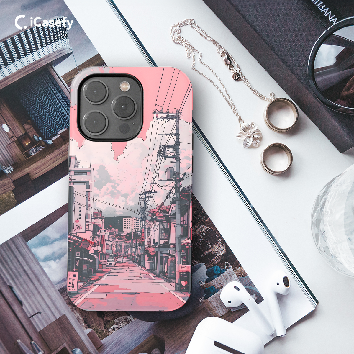 Cute Girly Lofi City Phone Case iPhone Samsung Pixel & More 84 - Image 3