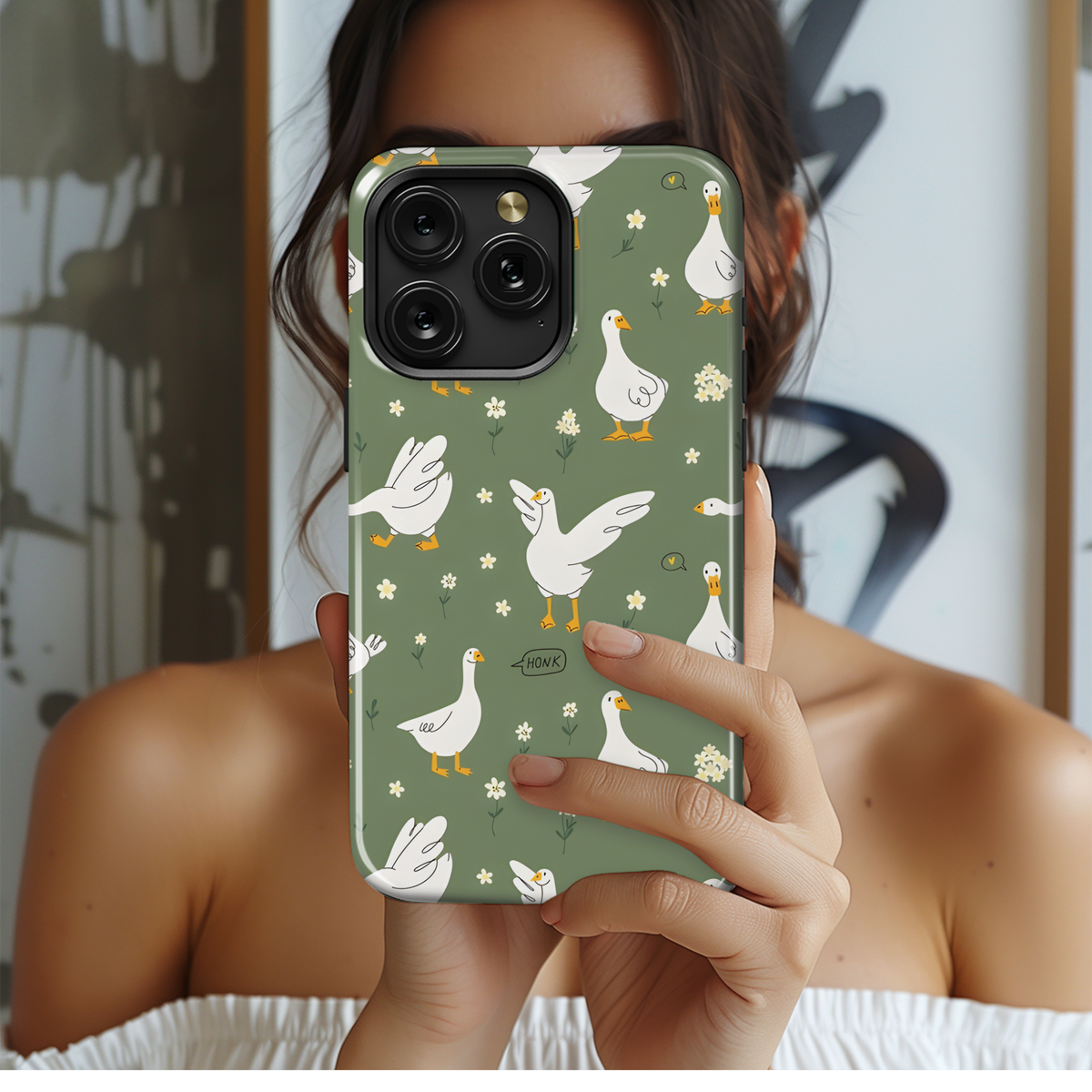 Cute Goose Phone Case iPhone Samsung Cover Pixel 2680 - Image 2