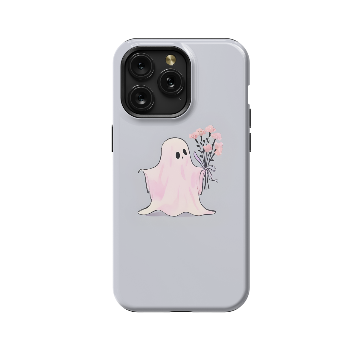 Cute Halloween Pastel Pink Floral Ghost Spooky Phone Case iPhone Samsung Pixel & More 261 - Image 1