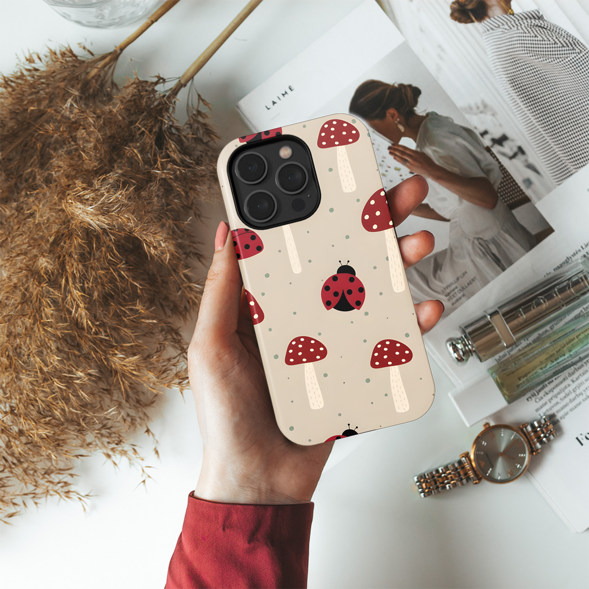 Cute Ladybird Phone Case iPhone Samsung Cover Pixel 2842 - Image 4