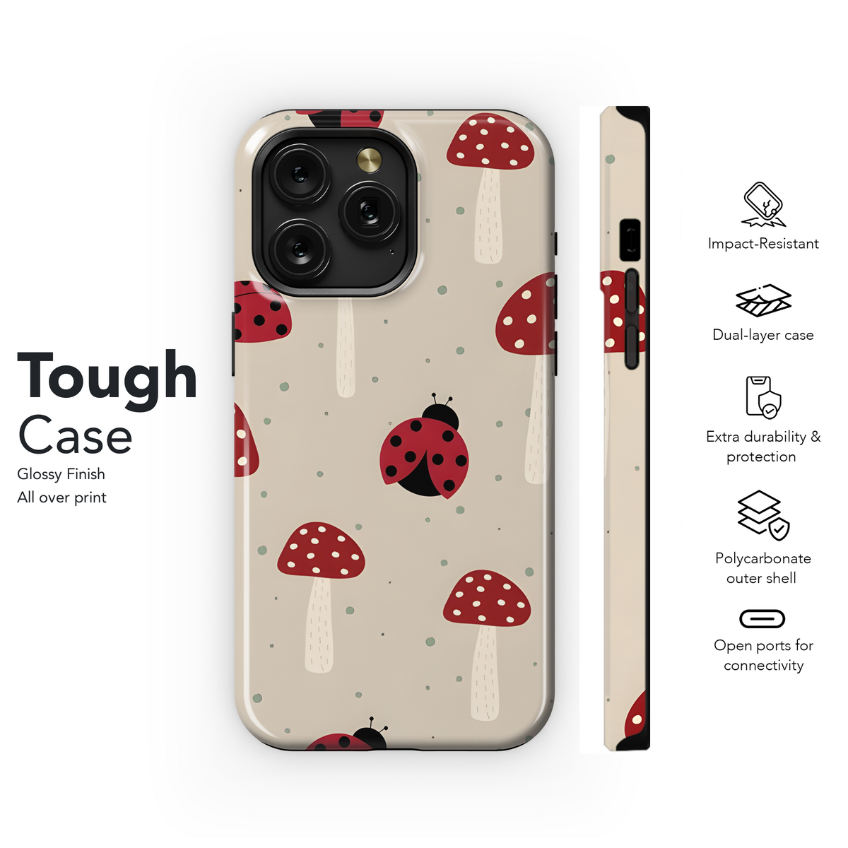 Cute Ladybird Phone Case iPhone Samsung Cover Pixel 2842 - Image 6