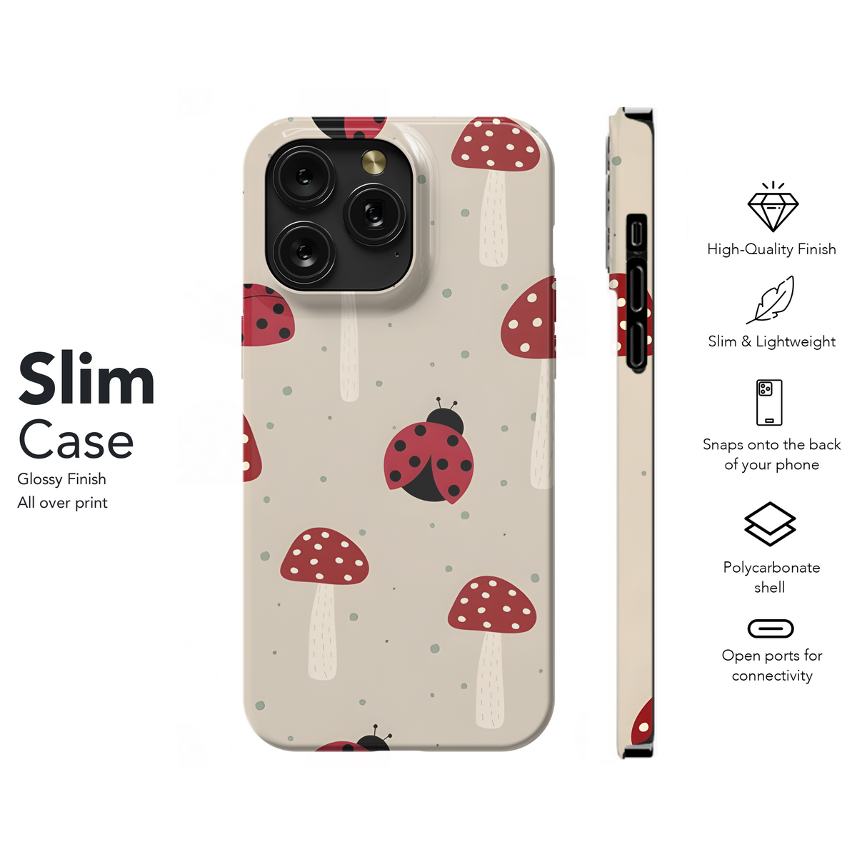 Cute Ladybird Phone Case iPhone Samsung Cover Pixel 2842 - Image 7