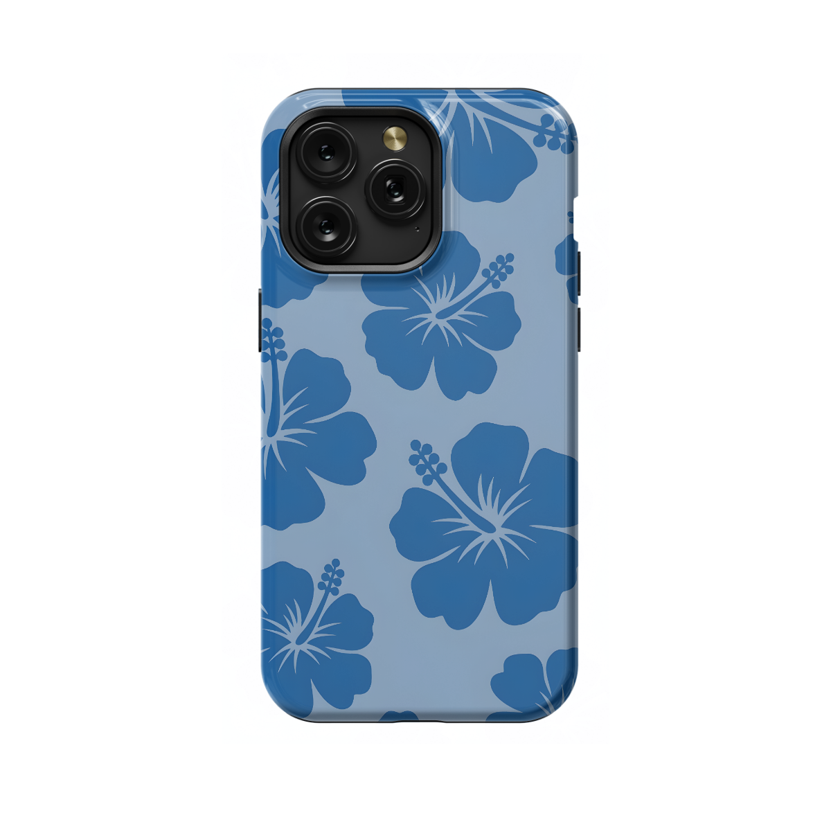 Cute Navy Flower Y2K Hibiscus Phone Case iPhone Samsung Cover Pixel 1355 - Image 1