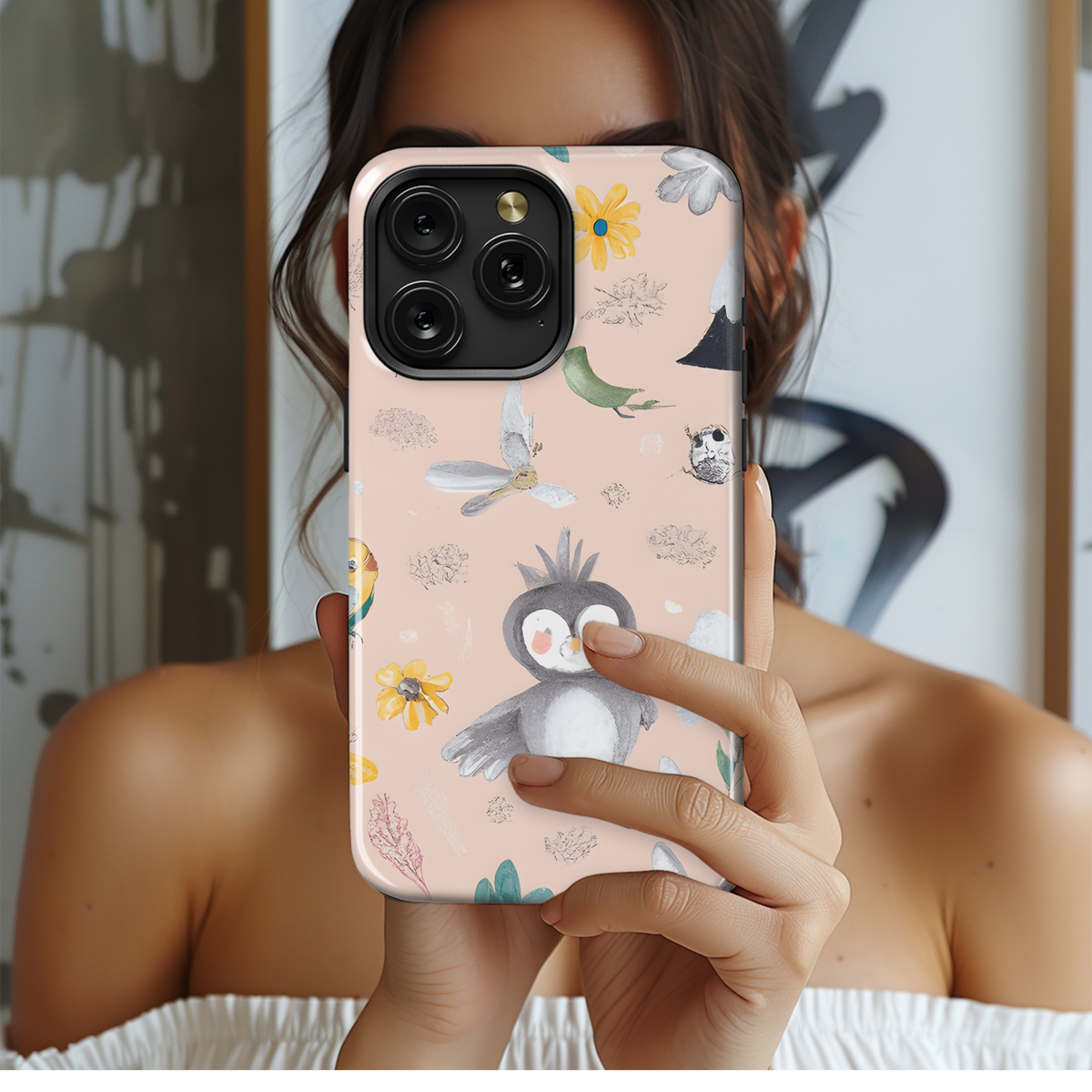 Cute Pastel Forest Baby Animals Phone Case iPhone Samsung Cover Pixel 3731 - Image 2