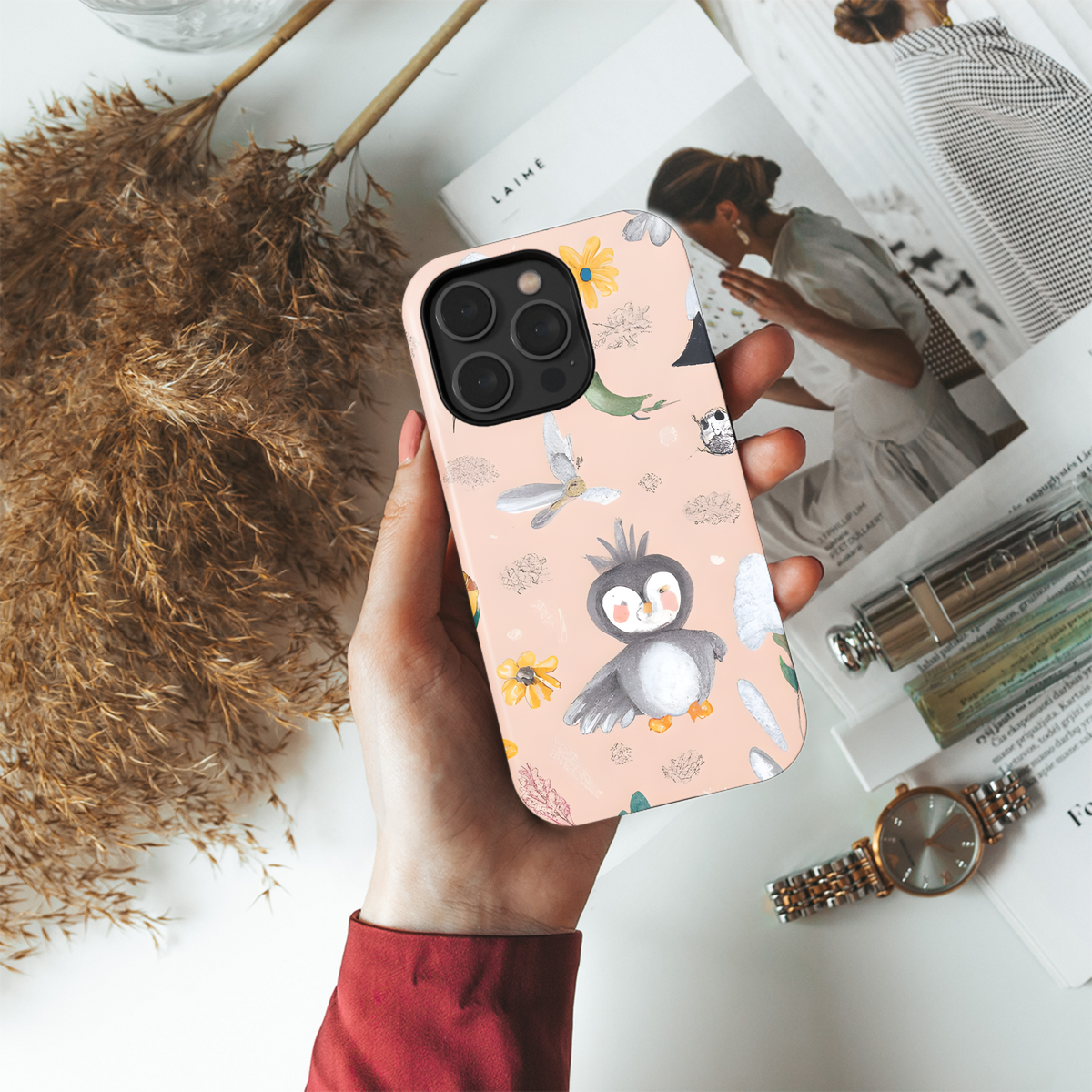 Cute Pastel Forest Baby Animals Phone Case iPhone Samsung Cover Pixel 3731 - Image 4