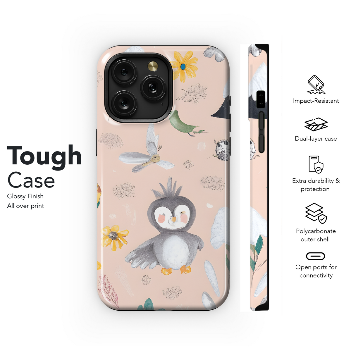 Cute Pastel Forest Baby Animals Phone Case iPhone Samsung Cover Pixel 3731 - Image 6