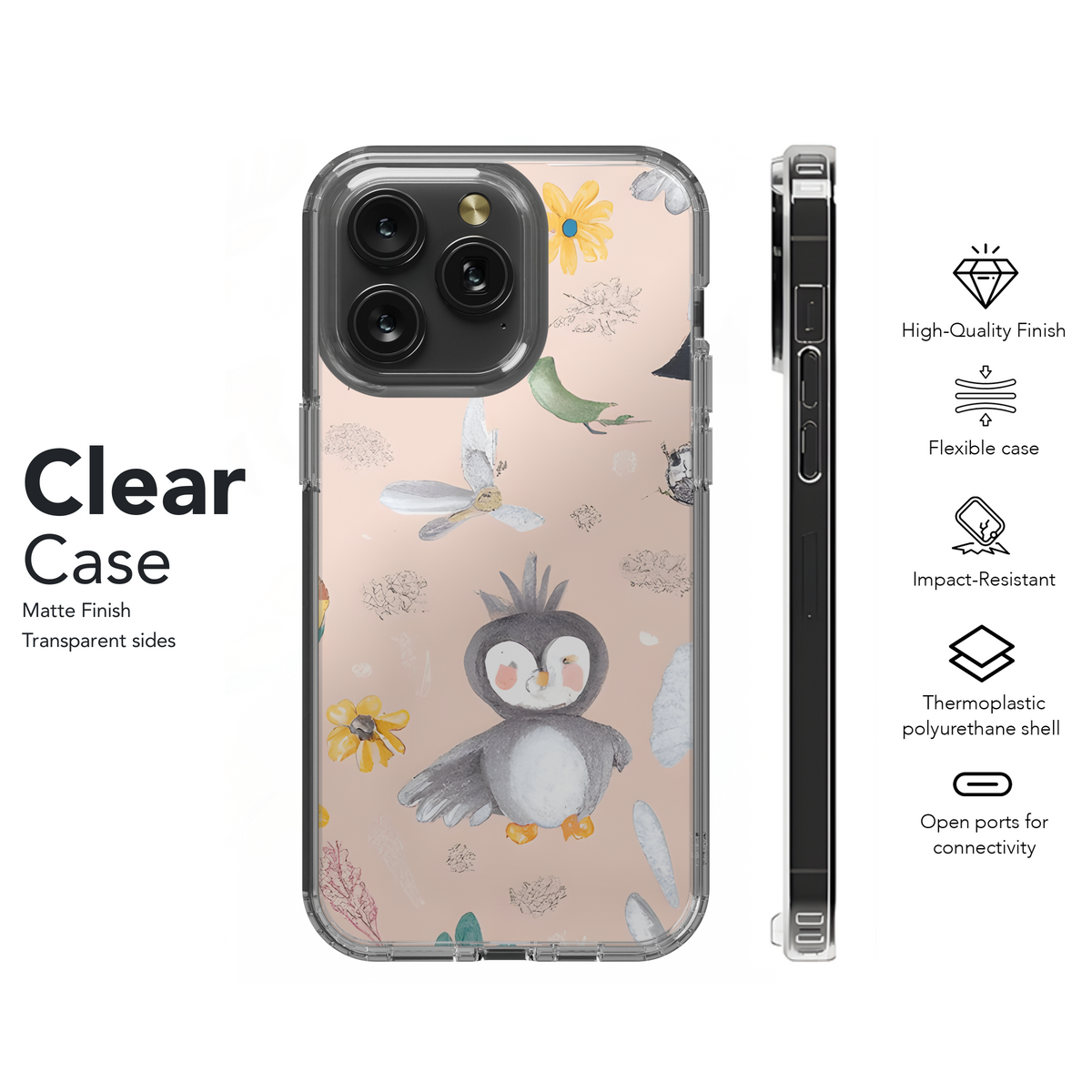 Cute Pastel Forest Baby Animals Phone Case iPhone Samsung Cover Pixel 3731 - Image 8