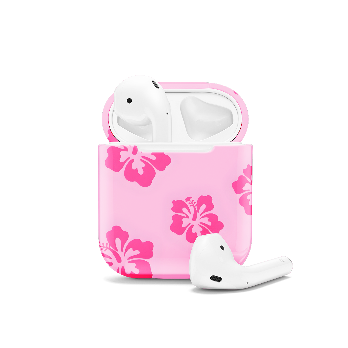 Cute Pink Flower Y2K Hibiscus AirPods Case AirPods Pro AirPods Pro 2 AirPods 3 AirPods 2 Glossy 1350 - Image 1