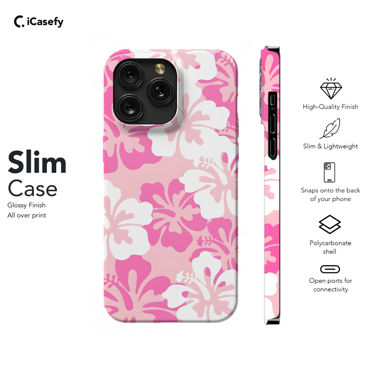 Cute Preppy Flower Y2K Hibiscus Phone Case iPhone Samsung Cover Pixel 1352 - Image 6