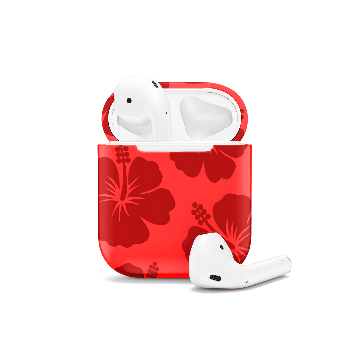 Cute Red Flower Y2K Hibiscus AirPods Case AirPods Pro AirPods Pro 2 AirPods 3 AirPods 2 Glossy 1472 - Image 1