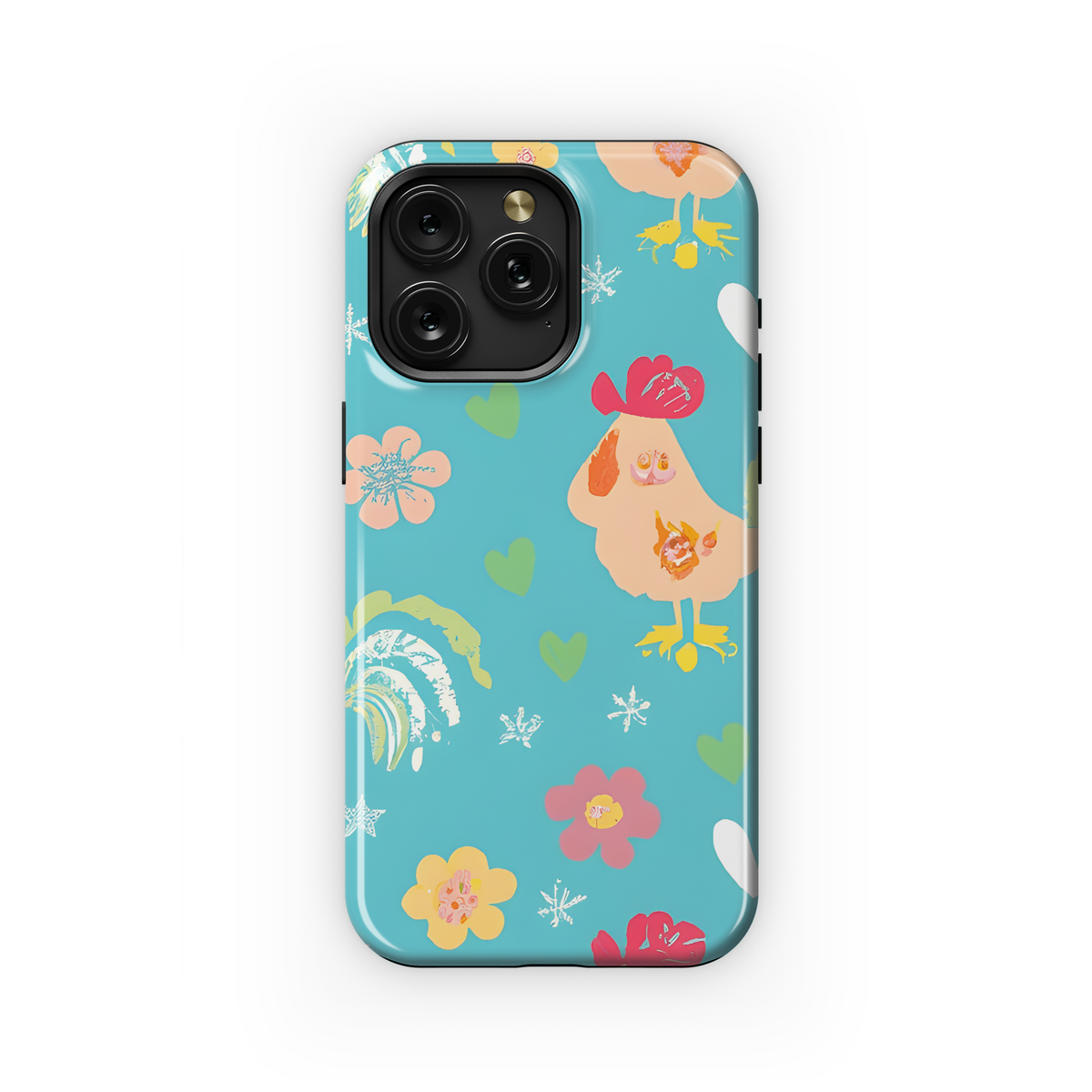 Cute Rooster Phone Case iPhone Samsung Cover Pixel 3387 - Image 1