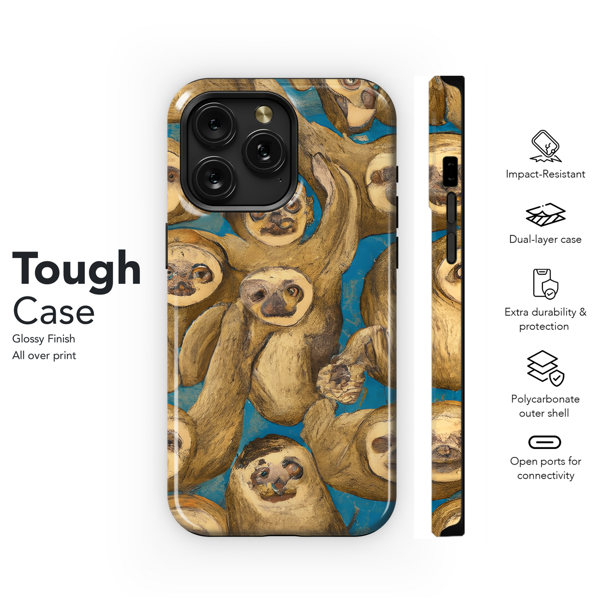 Cute Sloth Phone Case iPhone Samsung Cover Pixel 2919 - Image 6