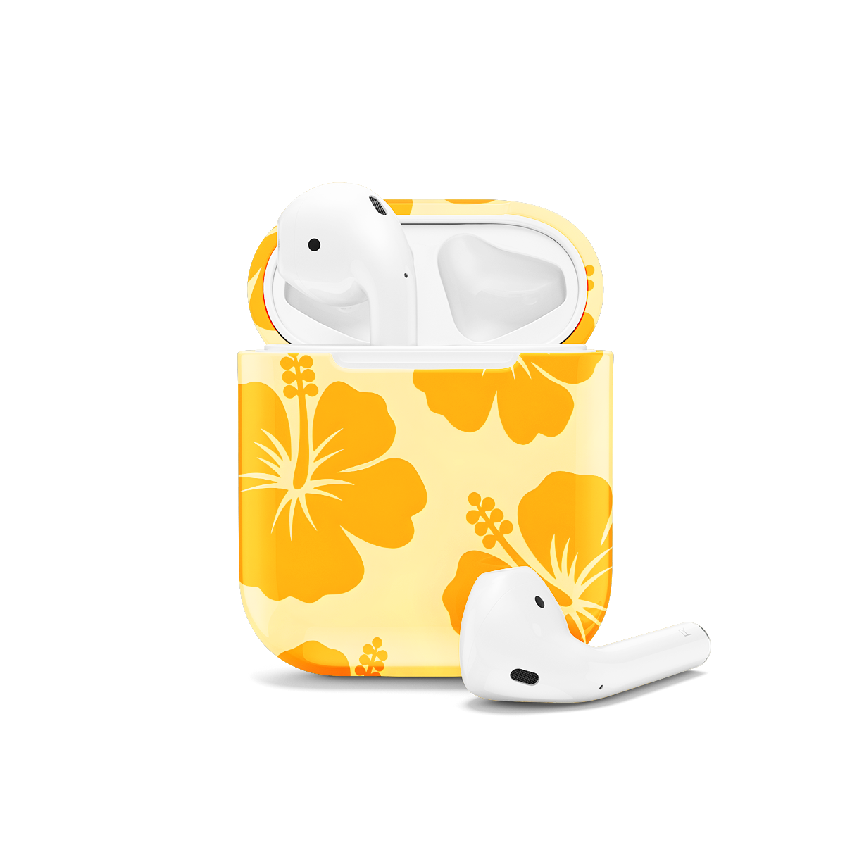 Cute Yellow Flower Y2K Hibiscus AirPods Case AirPods Pro AirPods Pro 2 AirPods 3 AirPods 2 Glossy 1477 - Image 1