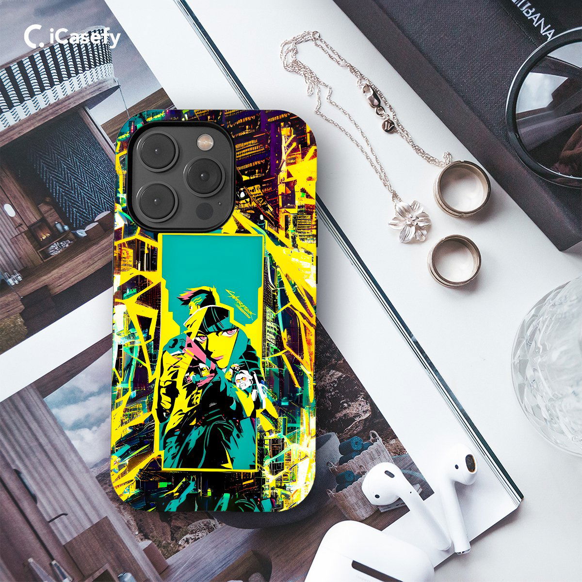 Cyberpunk Anime Rebecca Japanese Manga Phone Case iPhone Samsung Pixel & More #266 - Image 3