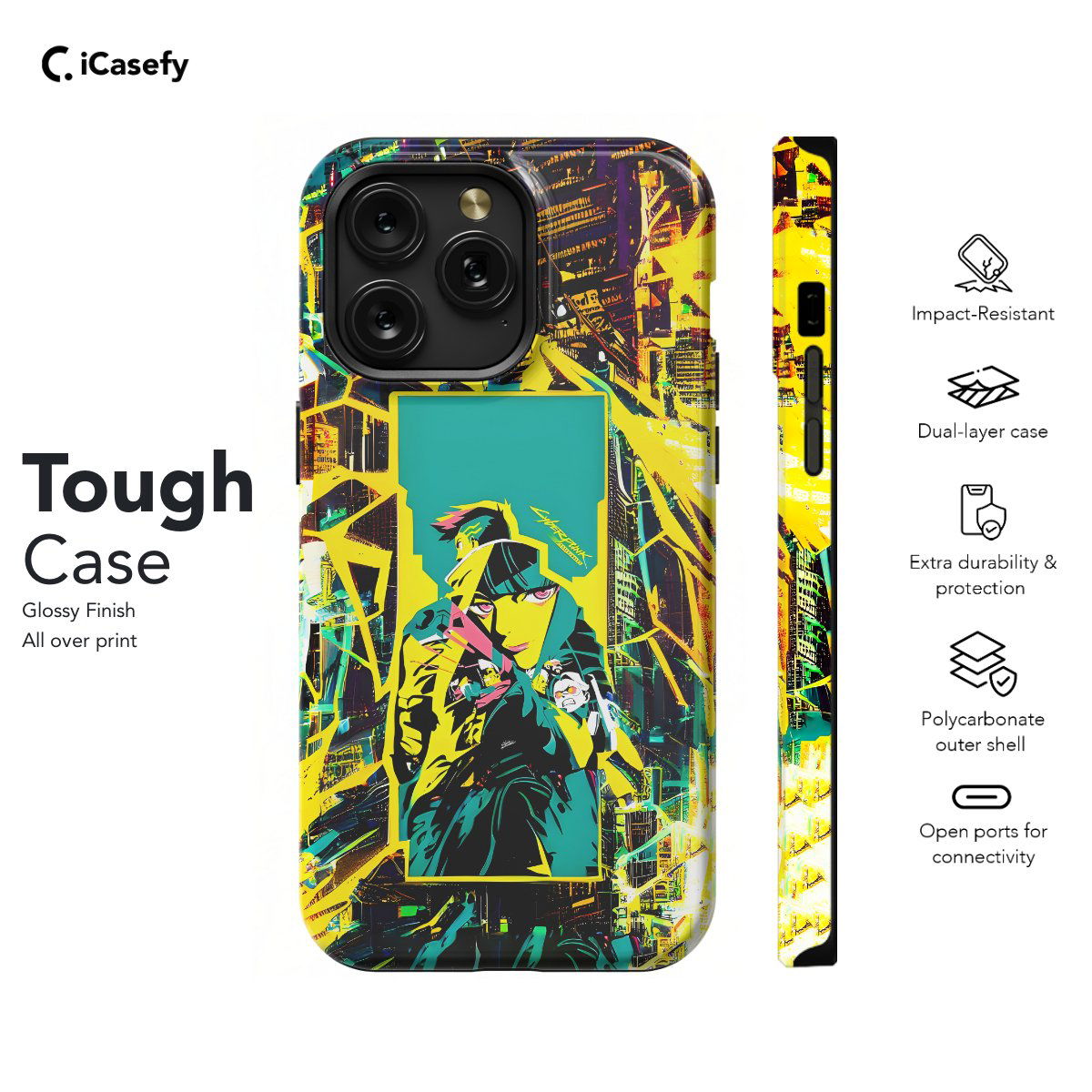 Cyberpunk Anime Rebecca Japanese Manga Phone Case iPhone Samsung Pixel & More #266 - Image 5