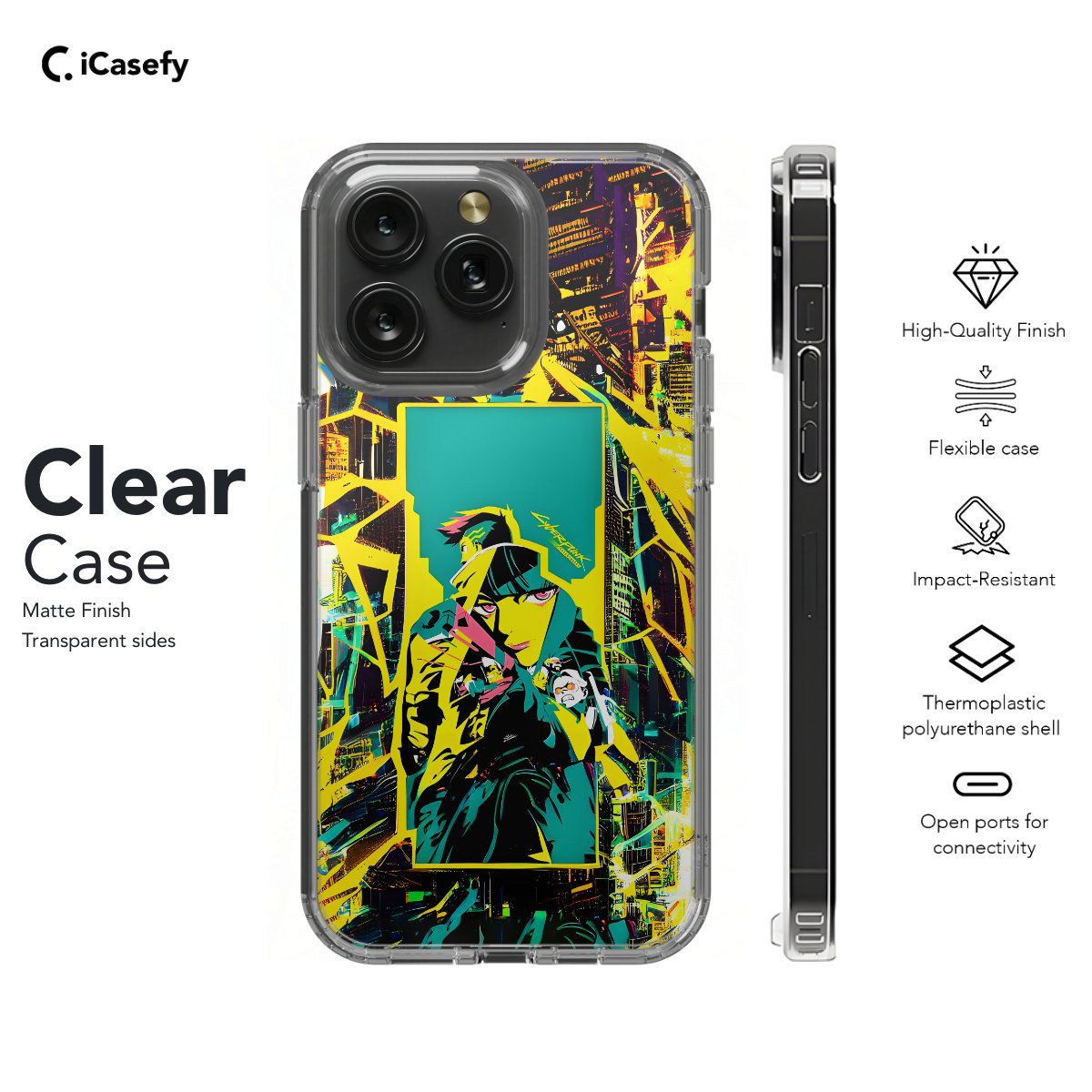 Cyberpunk Anime Rebecca Japanese Manga Phone Case iPhone Samsung Pixel & More #266 - Image 7