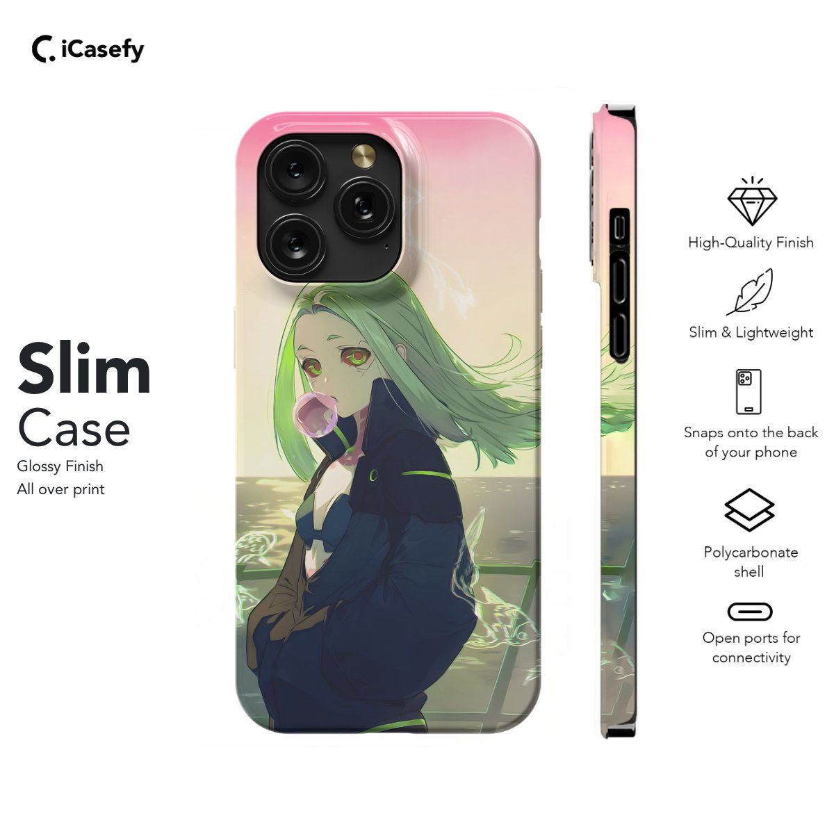 Cyberpunk Anime Rebecca Japanese Manga Phone Case iPhone Samsung Pixel & More #294 - Image 6