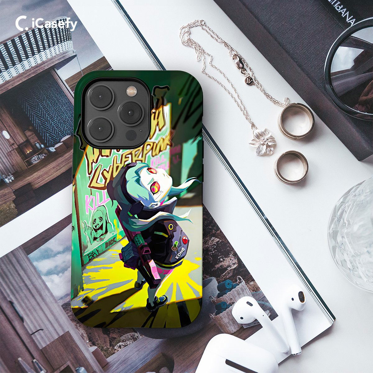 Cyberpunk Anime Rebecca Japanese Manga Phone Case iPhone Samsung Pixel & More #4 - Image 3