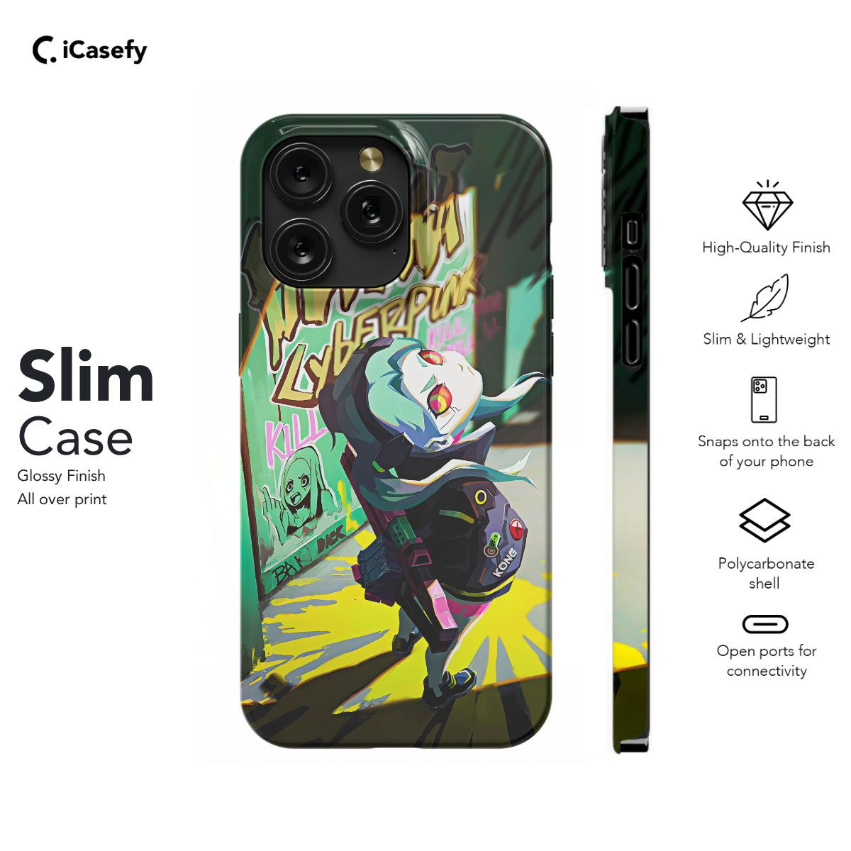 Cyberpunk Anime Rebecca Japanese Manga Phone Case iPhone Samsung Pixel & More #4 - Image 6