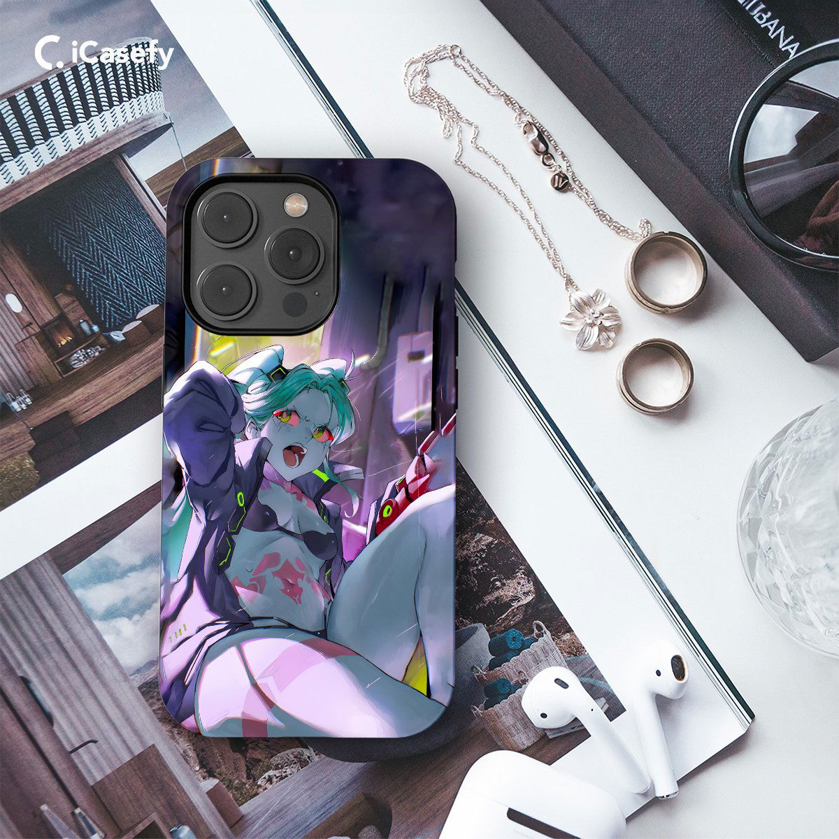 Cyberpunk Anime Rebecca Japanese Manga Phone Case iPhone Samsung Pixel & More #47 - Image 3