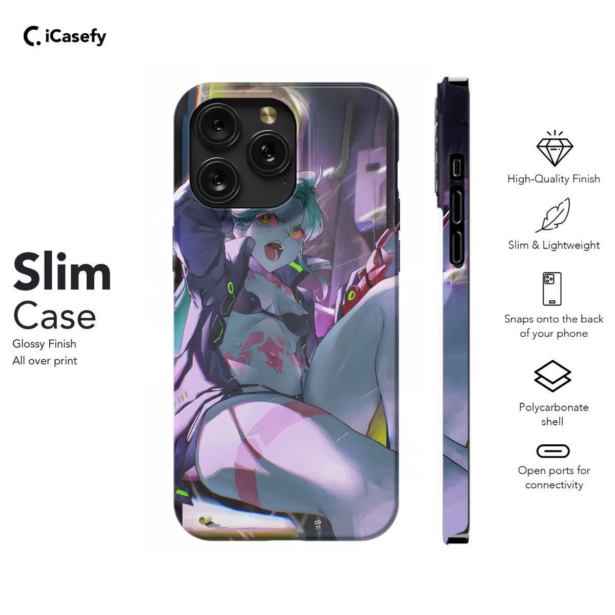 Cyberpunk Anime Rebecca Japanese Manga Phone Case iPhone Samsung Pixel & More #47 - Image 6