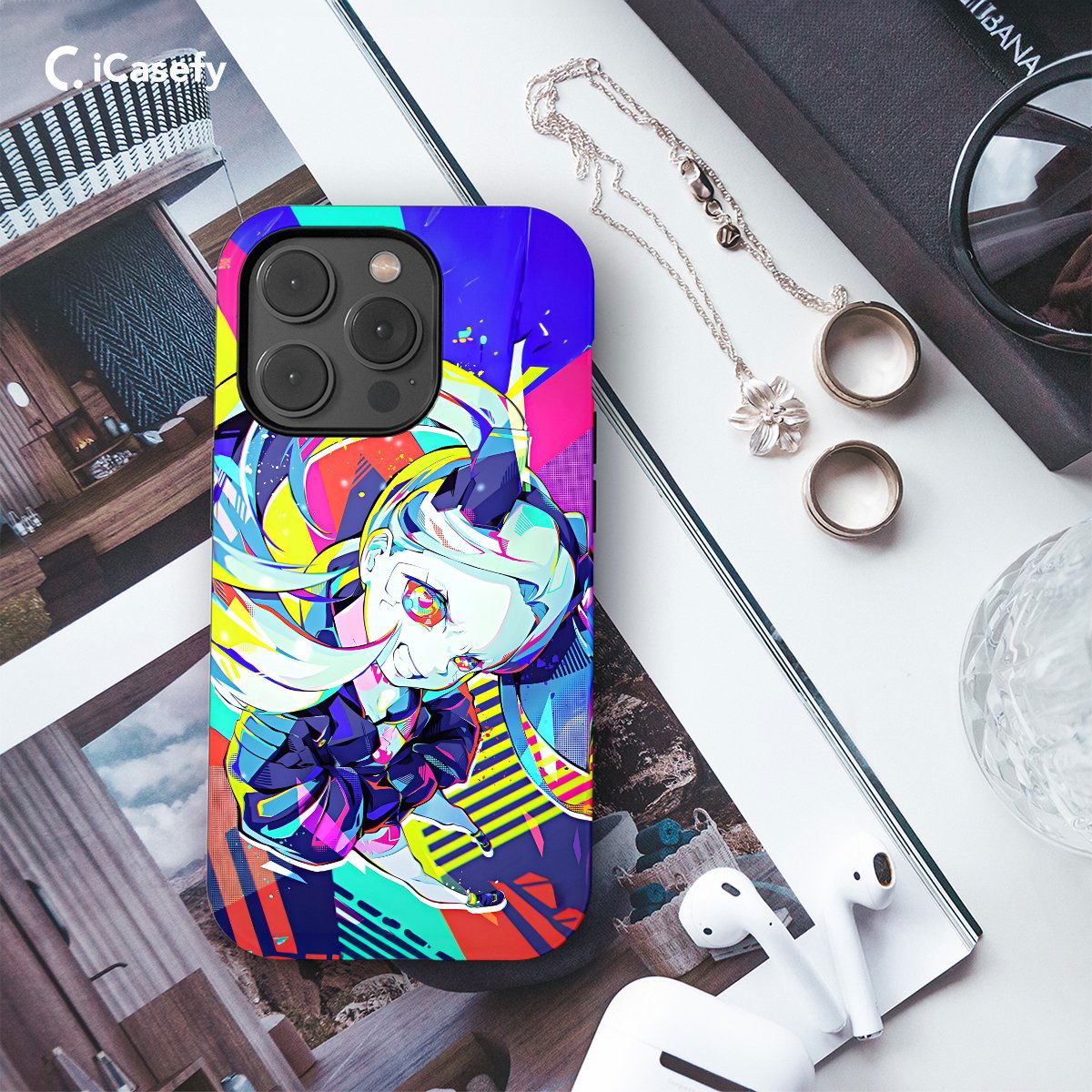 Cyberpunk Anime Rebecca Japanese Manga Phone Case iPhone Samsung Pixel & More #75 - Image 3