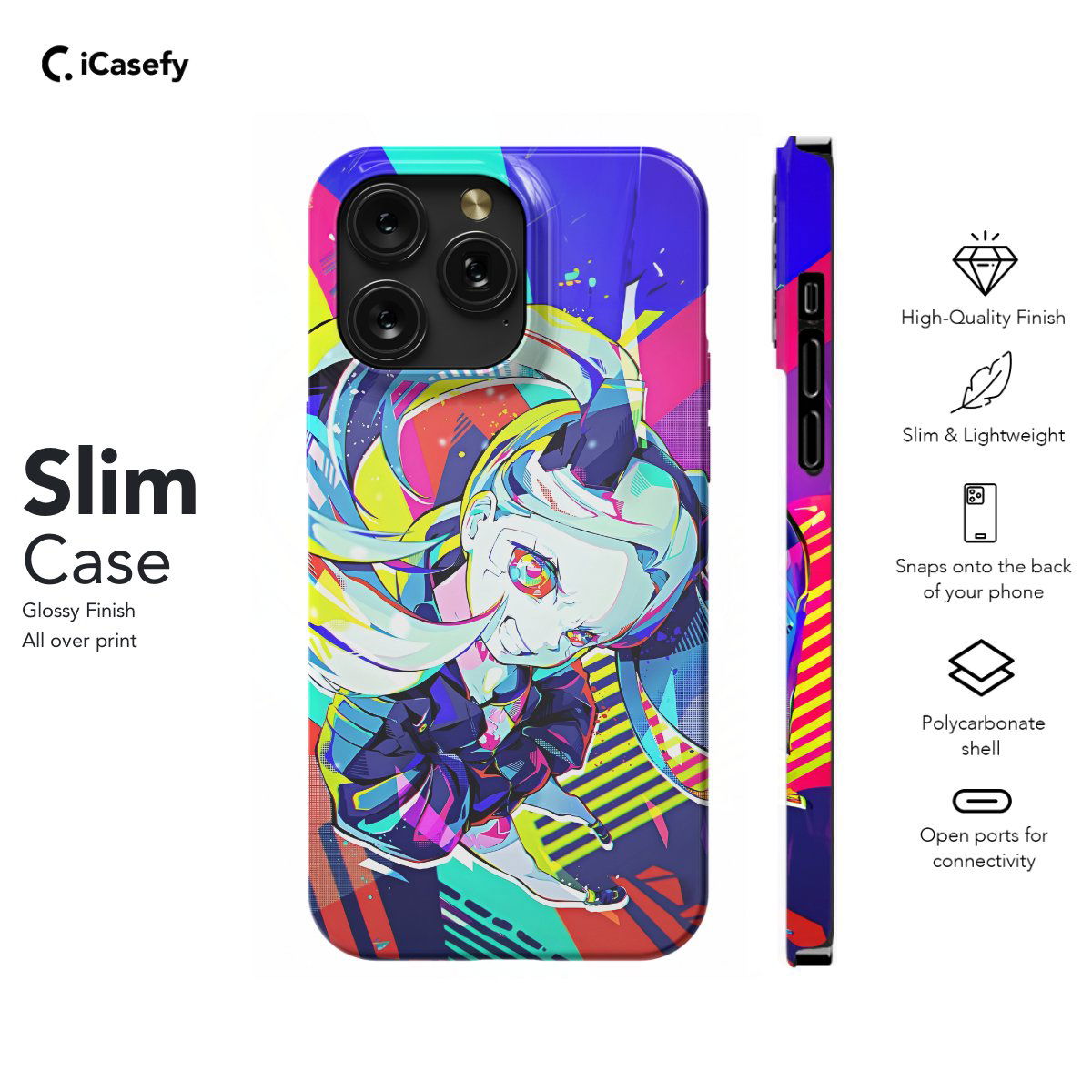 Cyberpunk Anime Rebecca Japanese Manga Phone Case iPhone Samsung Pixel & More #75 - Image 5