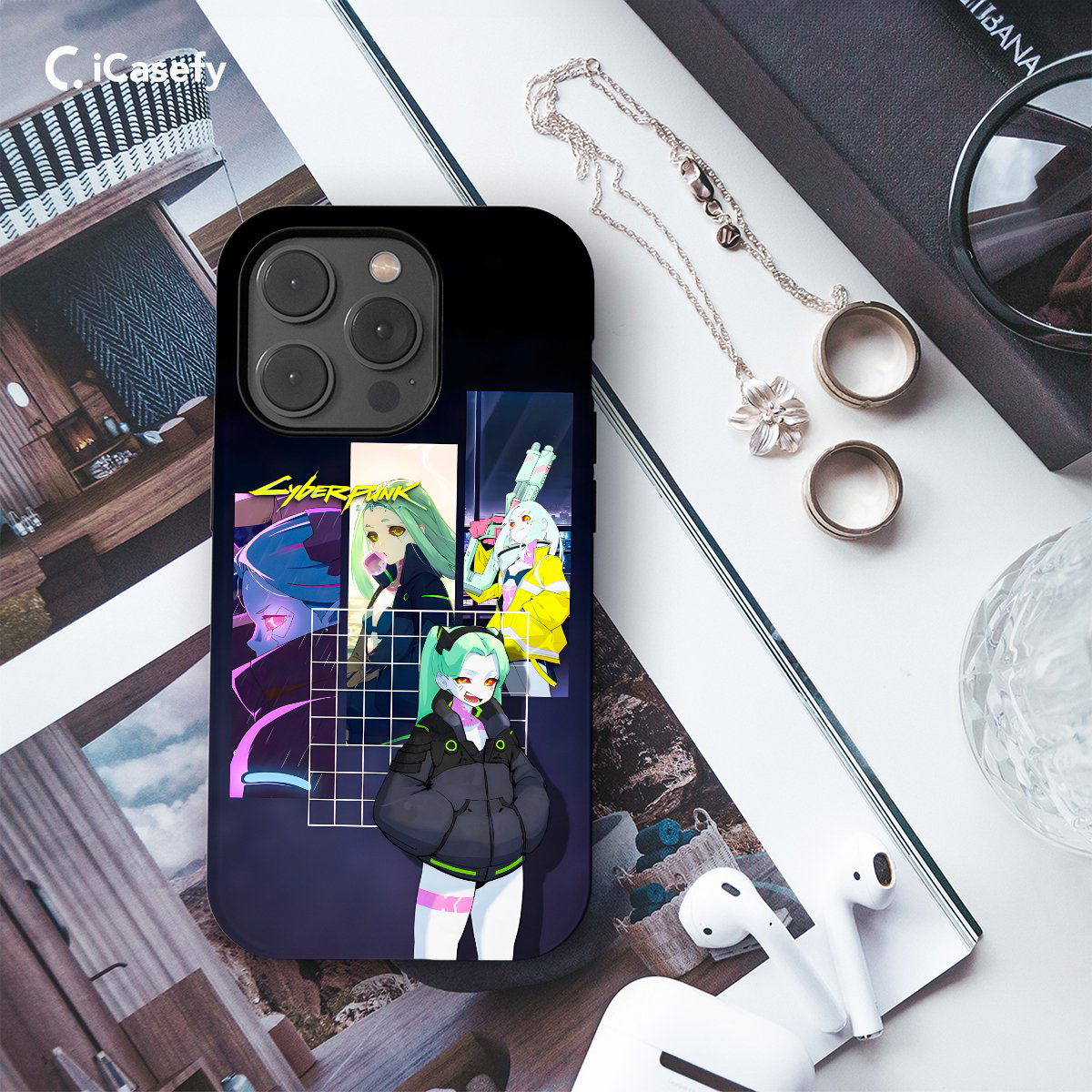 Cyberpunk Anime Rebecca Japanese Manga Phone Case iPhone Samsung Pixel & More #96 - Image 3