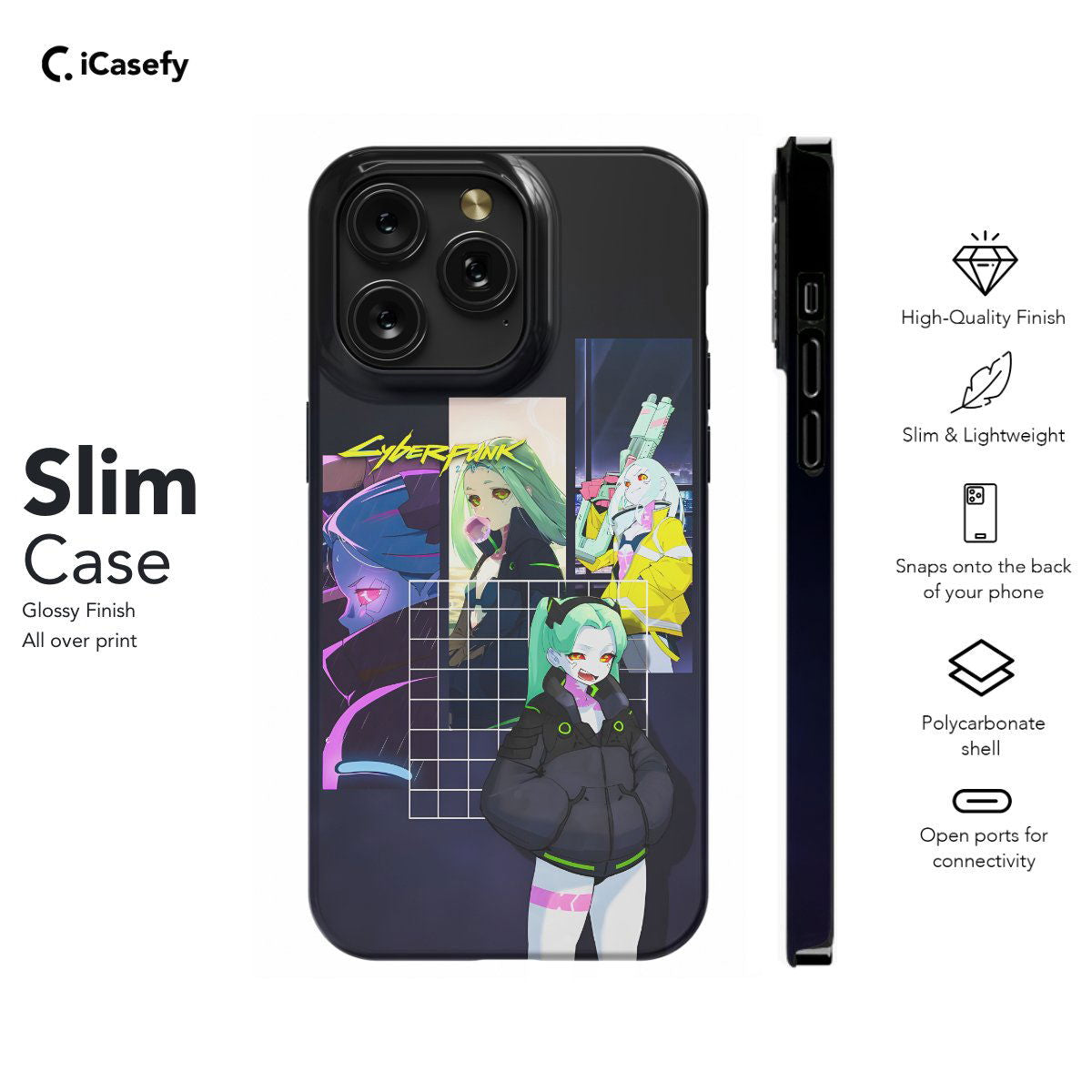 Cyberpunk Anime Rebecca Japanese Manga Phone Case iPhone Samsung Pixel & More #96 - Image 6