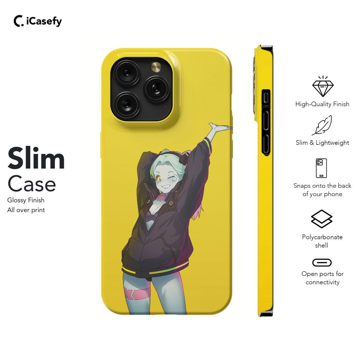 Cyberpunk Anime Rebecca Japanese Phone Case iPhone Samsung Pixel & More - Image 6