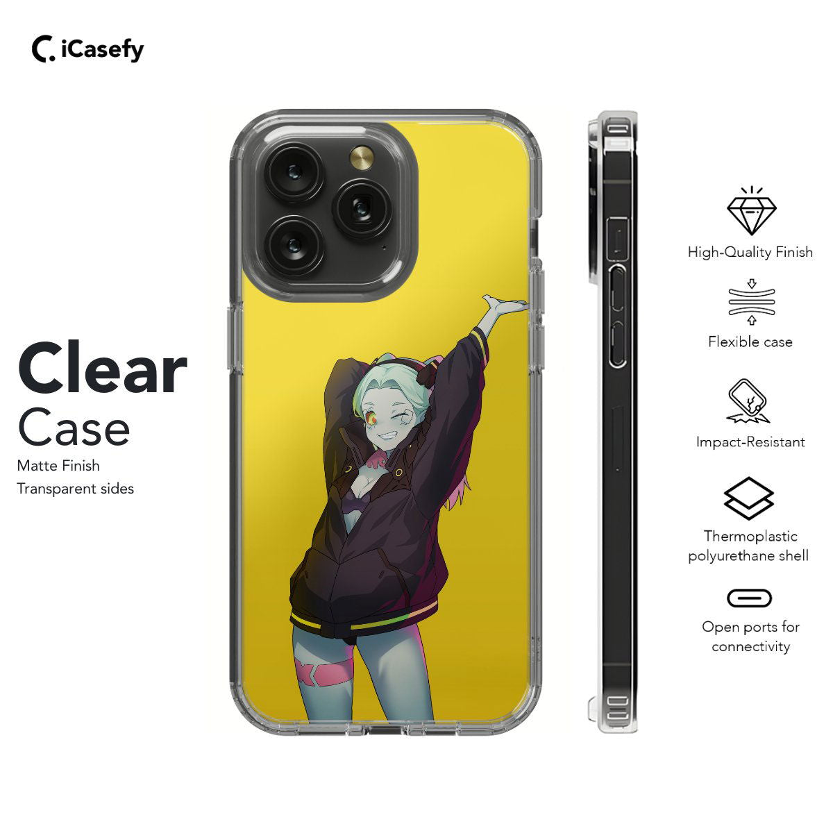 Cyberpunk Anime Rebecca Japanese Phone Case iPhone Samsung Pixel & More - Image 7