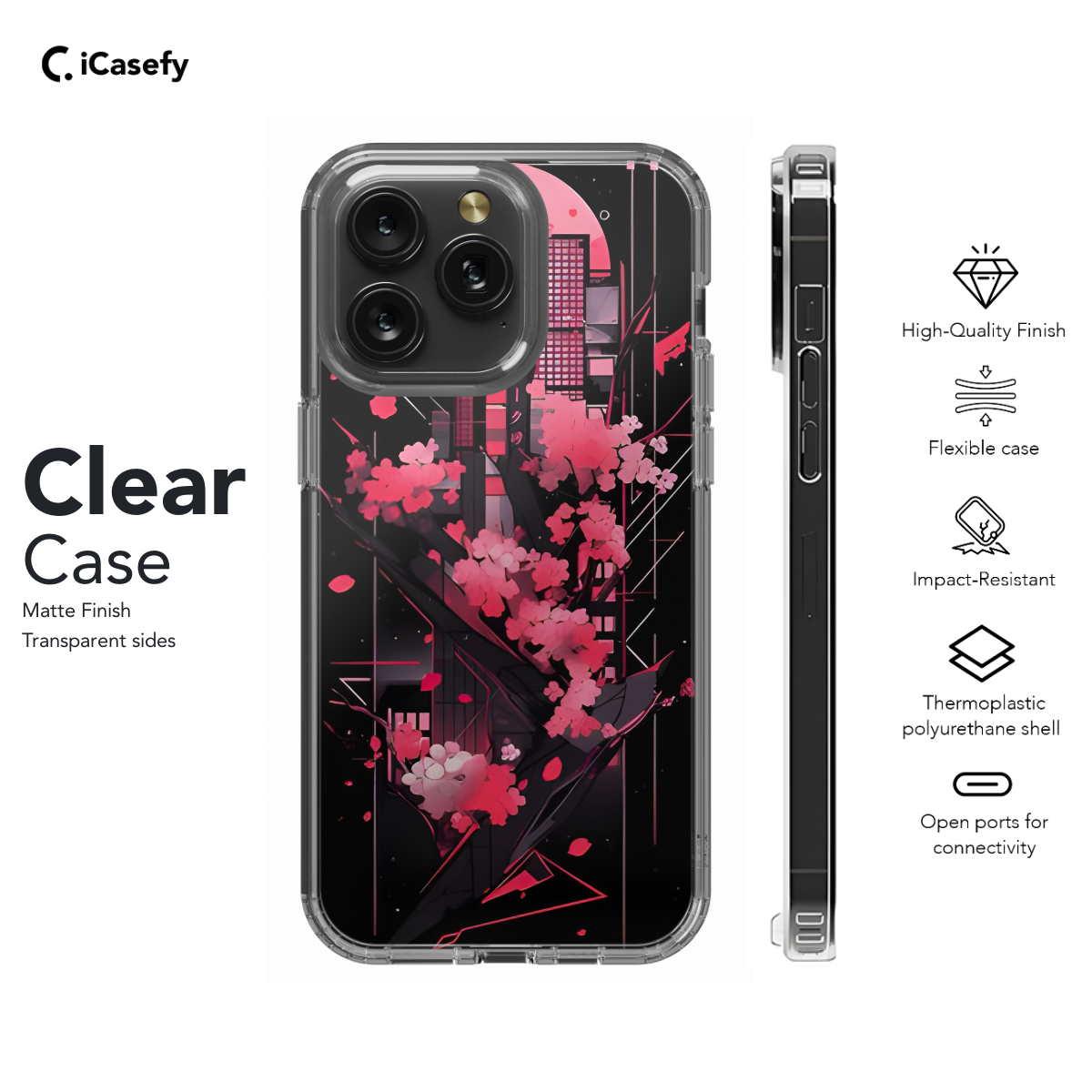 Cyberpunk Cherry Blossom Phone Case iPhone Samsung Cover Pixel 1387 - Image 7