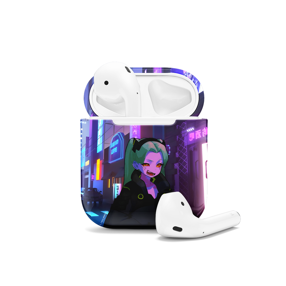 Cyberpunk Edgerunners Anime Rebecca AirPods Case AirPods Pro AirPods Pro 2 AirPods 3 AirPods 2 Glossy 1555 - Image 1